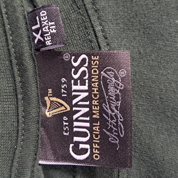 Guinness Ireland Official spellout logo graphic green XL relaxed fit t-shirt - Picture 5 of 7